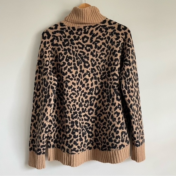 J Crew Turtleneck Sweater in Leopard Supersoft Yarn - Picture 5 of 8